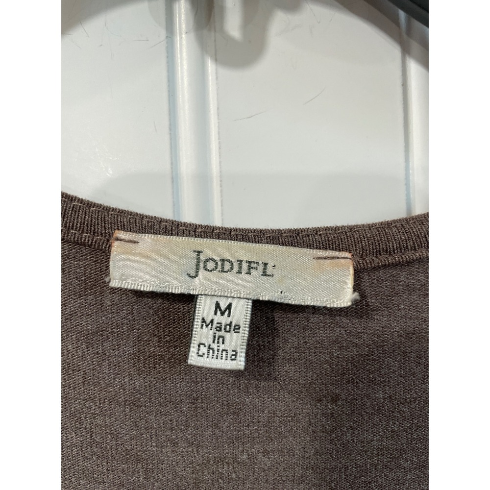 Jodifl Womens Medium Brown Fringe Hem Open Front Longline Vest Pockets Boho - Picture 6 of 9